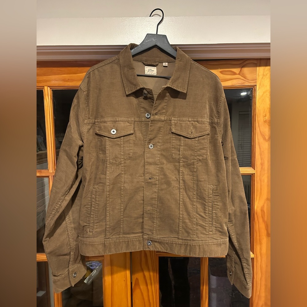 J. Crew Men's Brown Corduroy Trucker Jacket